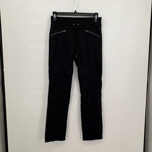 Athleta  Pant Black Straight Leg Travel Hiking Trousers Womens S Gorpcore